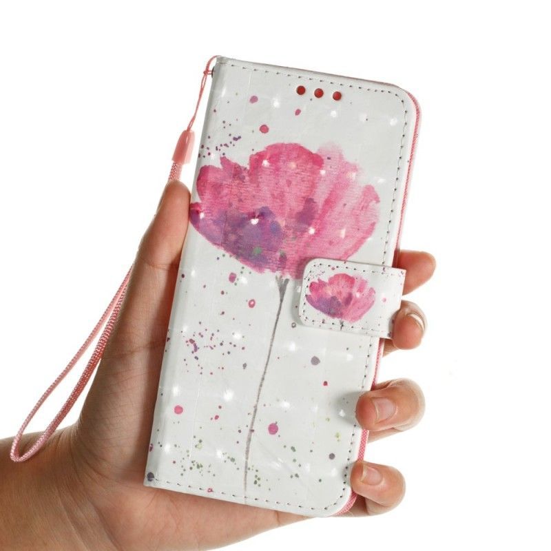 Kožený Kryt Na Samsung Galaxy S9 Akvarelový Mák