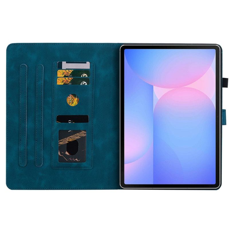 Kožený Kryt Na Samsung Galaxy Tab S10 Fe Plus Fleur-de-lis