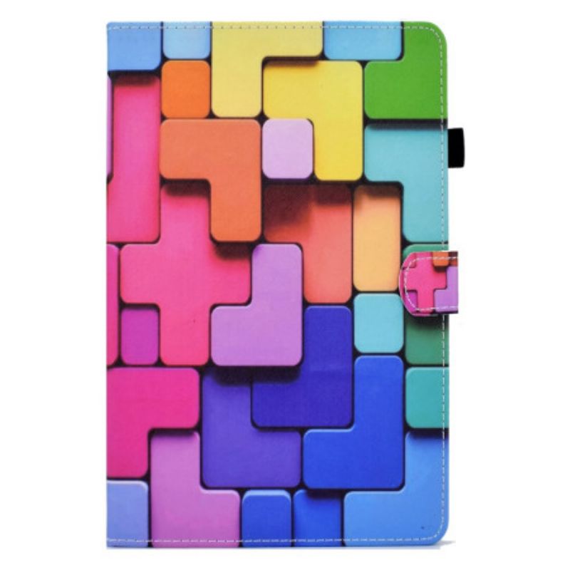 Kožený Kryt Na Samsung Galaxy Tab S11 Barevné Čtverce