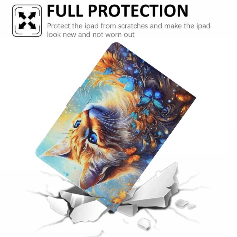 Kožený Kryt Na Samsung Galaxy Tab S11 Malba Kočky