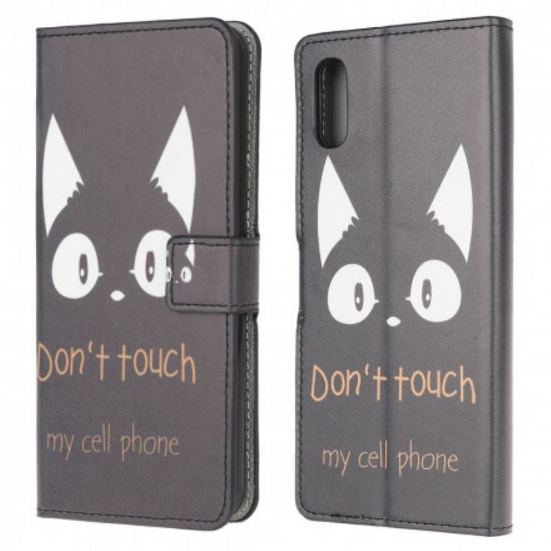 Kožený Kryt Na Samsung Galaxy Xcover 5 Nedotýkejte Se Mého Mobilního Telefonu