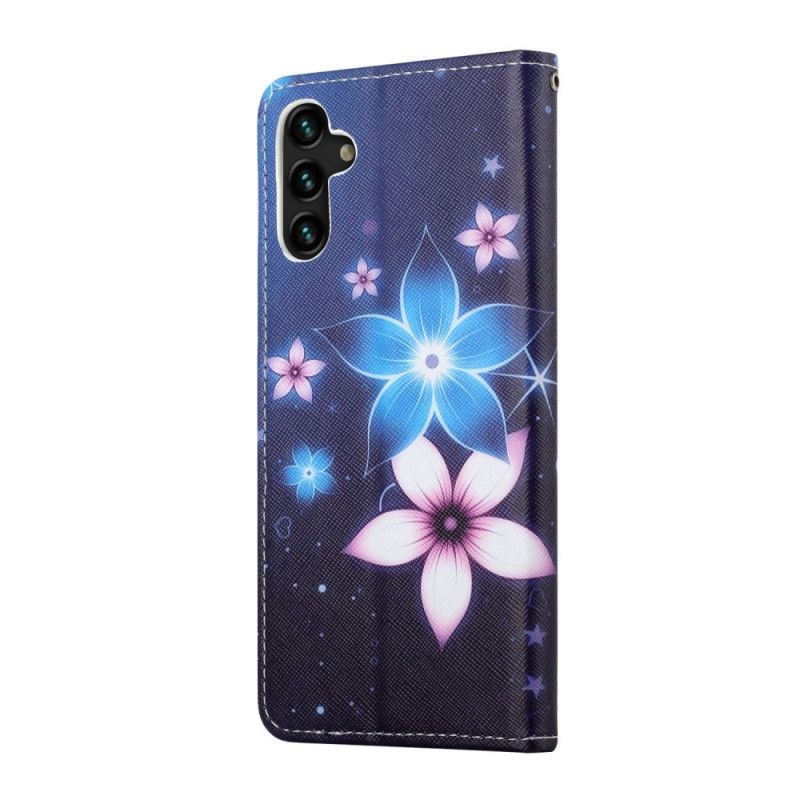 Kožený Kryt Samsung Galaxy A13 5g Pásové Měsíčky