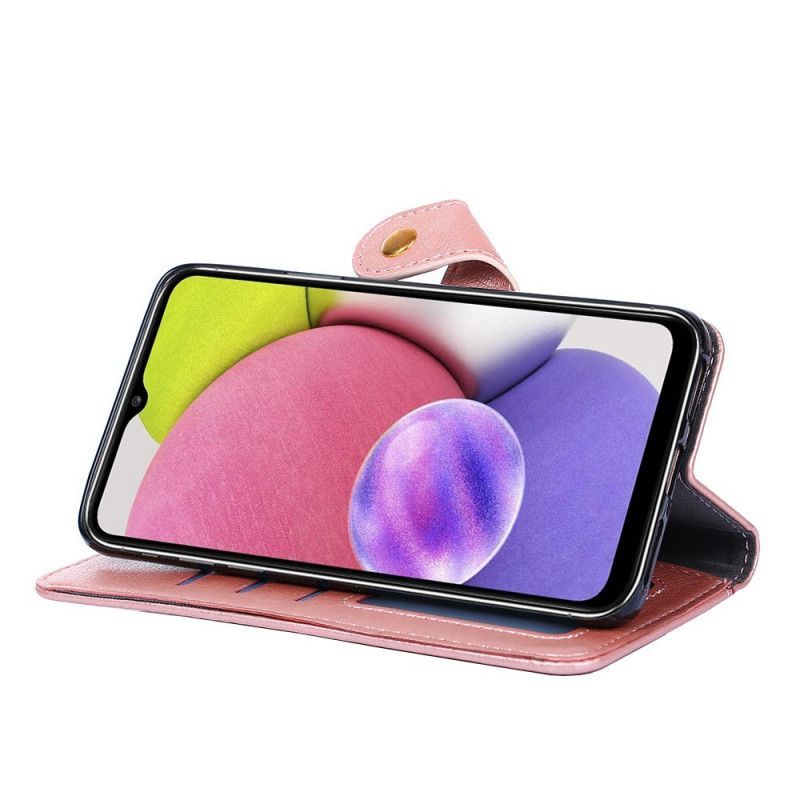 Kožený Kryt Samsung Galaxy A13 5g Přední Peněženka Na Mince A Šňůrka Na Krk