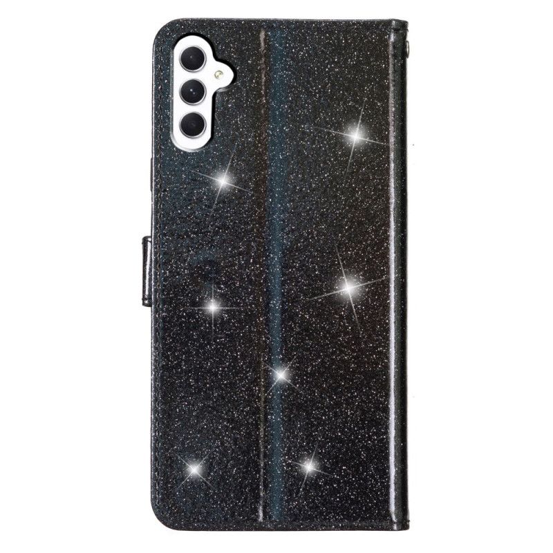Kožený Kryt Samsung Galaxy A15 5g Páskové Flitry
