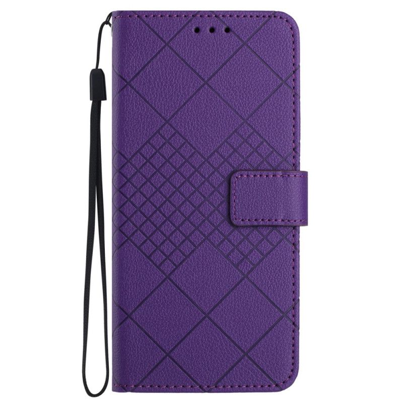 Kožený Kryt Samsung Galaxy A15 5g Vzor Popruhu