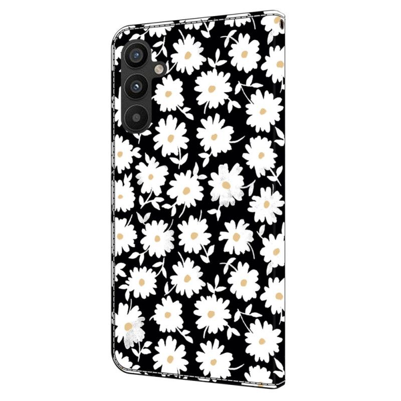 Kožený Kryt Samsung Galaxy A15 Květinový Vzor
