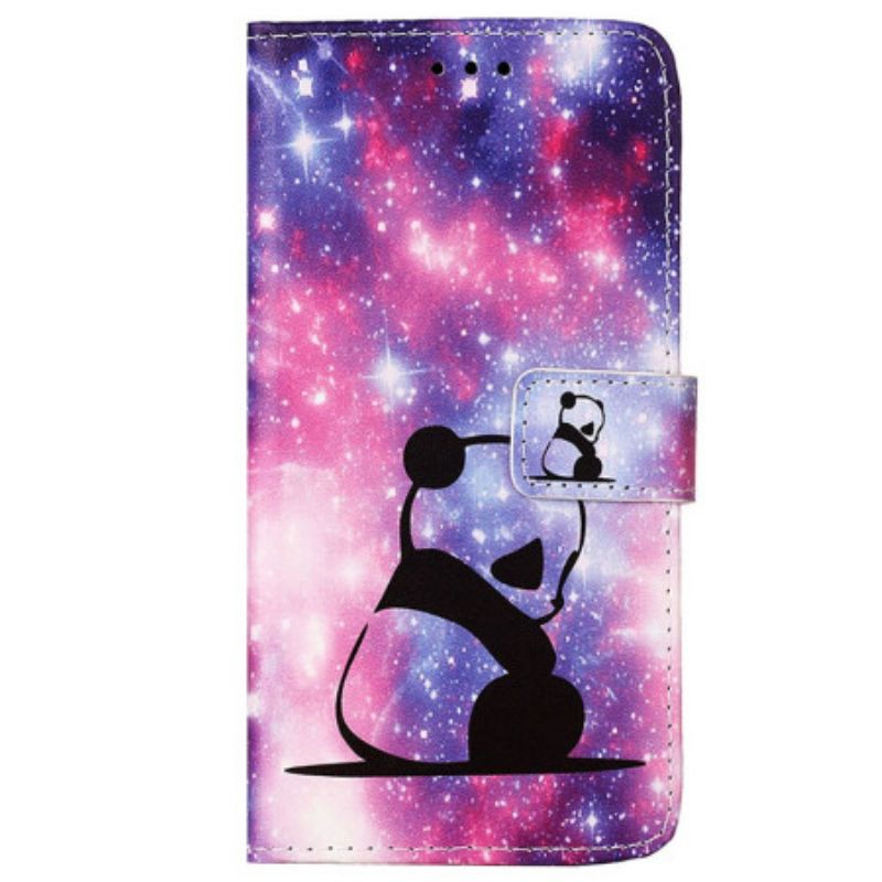 Kožený Kryt Samsung Galaxy A15 Panda S Popruhem