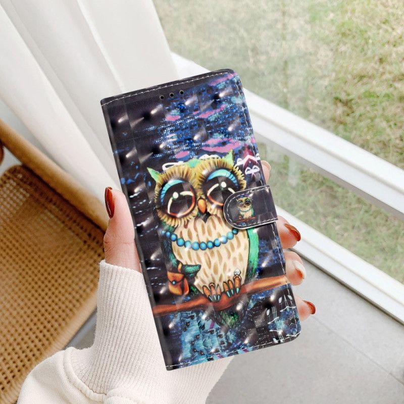 Kožený Kryt Samsung Galaxy A16 5g 3d Sova