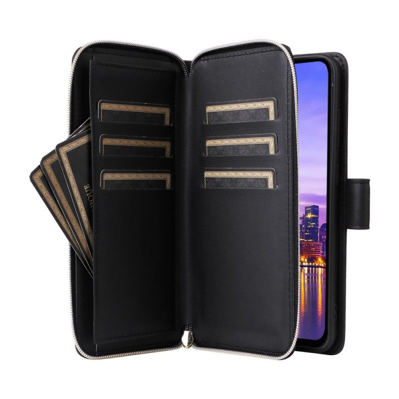 Kožený Kryt Samsung Galaxy A16 5g 9 Držitelů Karet A Šňůrky