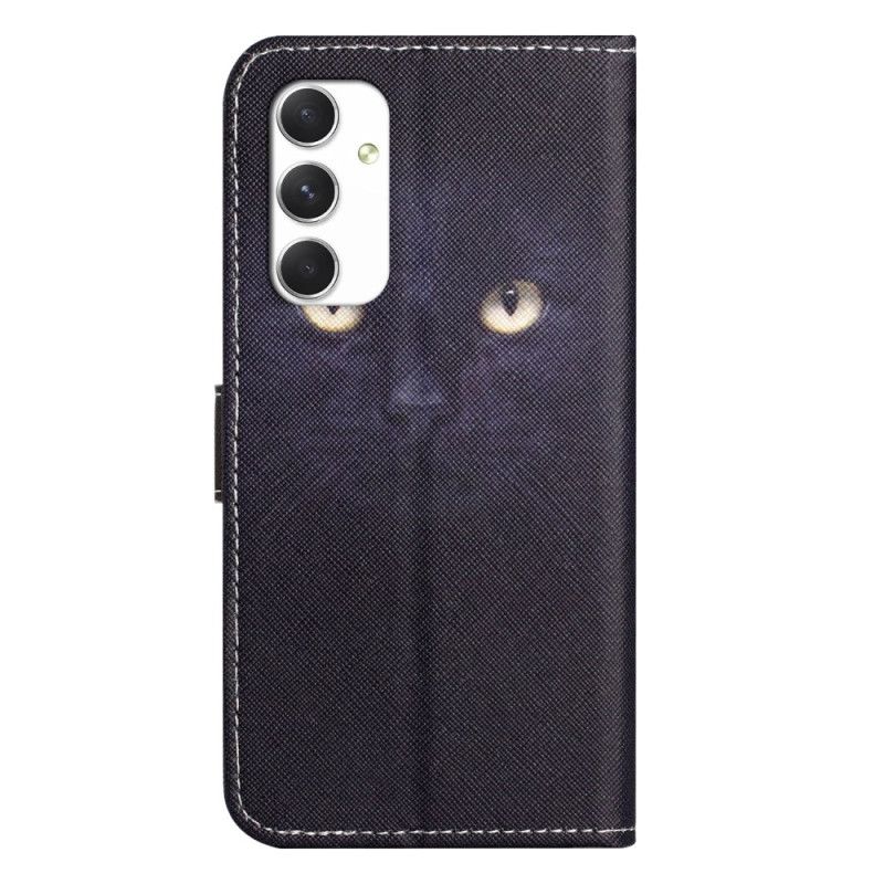 Kožený Kryt Samsung Galaxy A16 5g Kočičí Oči