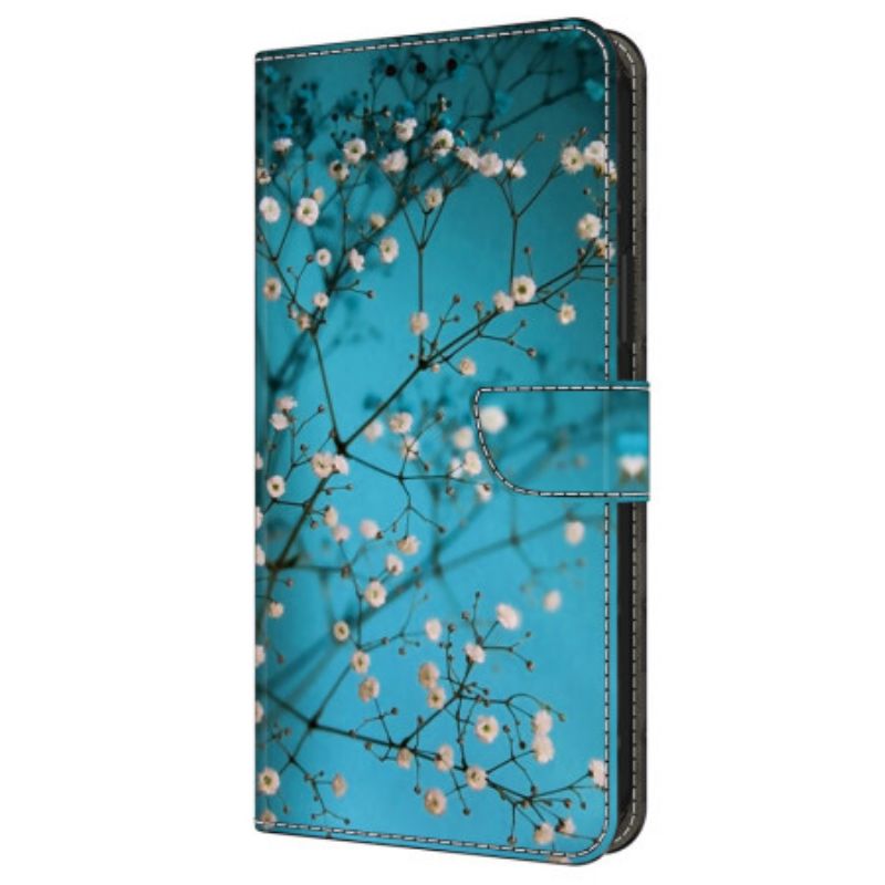 Kožený Kryt Samsung Galaxy A16 5g Kvetoucí Větve
