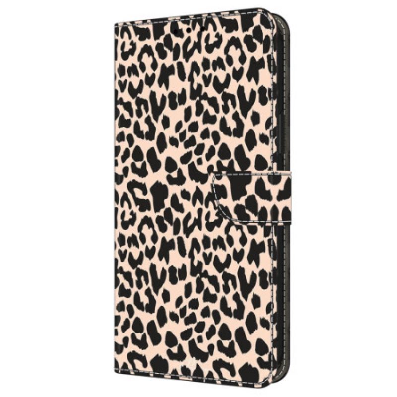 Kožený Kryt Samsung Galaxy A16 5g Leopardí Vzor