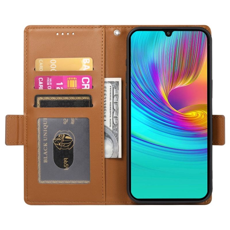 Kožený Kryt Samsung Galaxy A16 5g Magnetické Spony
