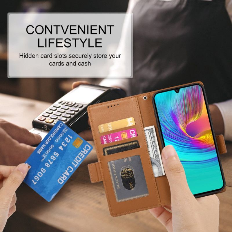 Kožený Kryt Samsung Galaxy A16 5g Magnetické Spony