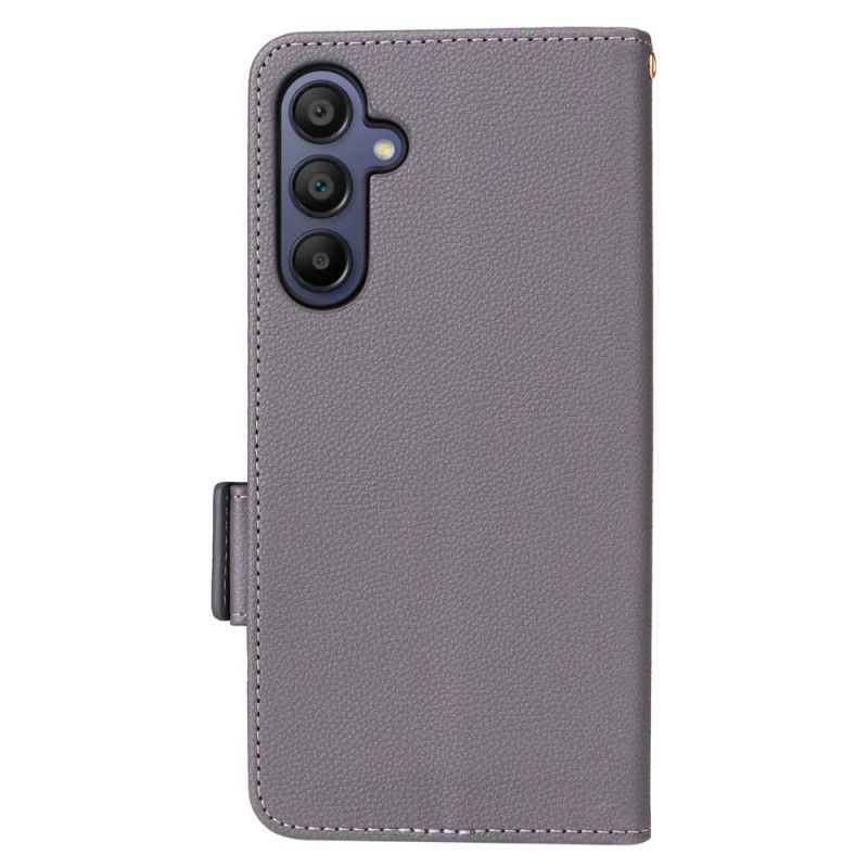 Kožený Kryt Samsung Galaxy A16 5g Textura Litchi S Popruhem