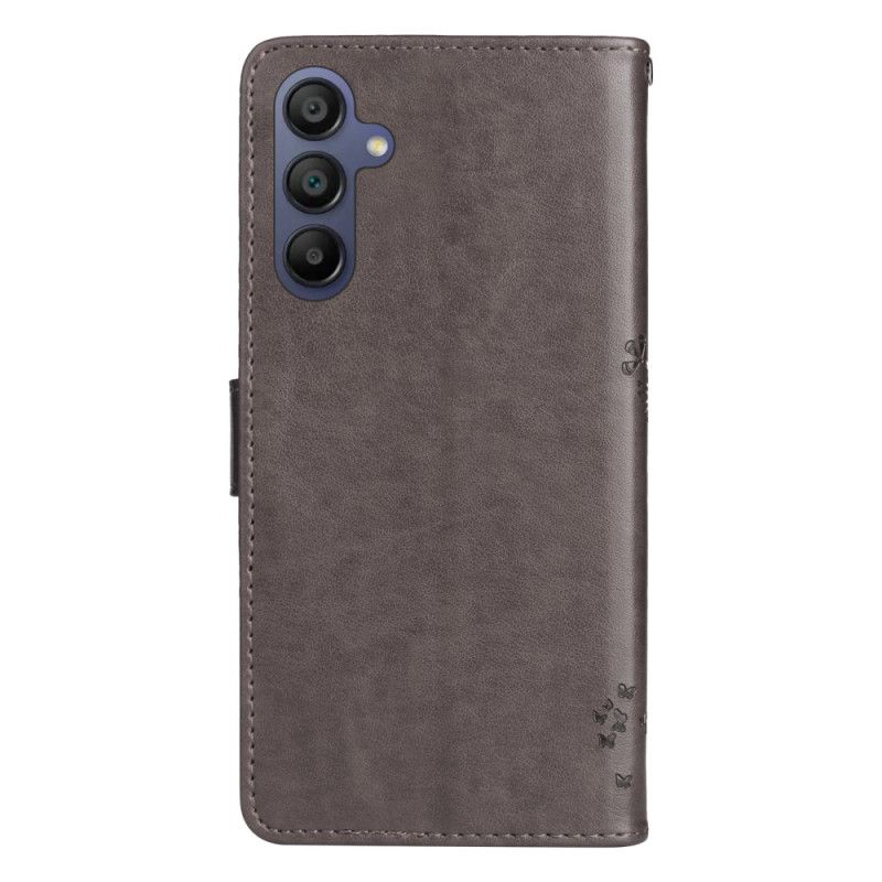 Kožený Kryt Samsung Galaxy A16 5g Vzor Kočky A Stromu