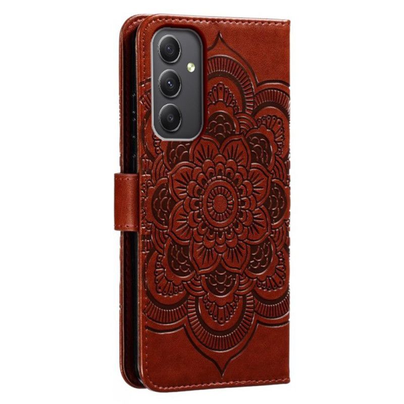 Kožený Kryt Samsung Galaxy A16 5g Vzor Řemínku Mandala