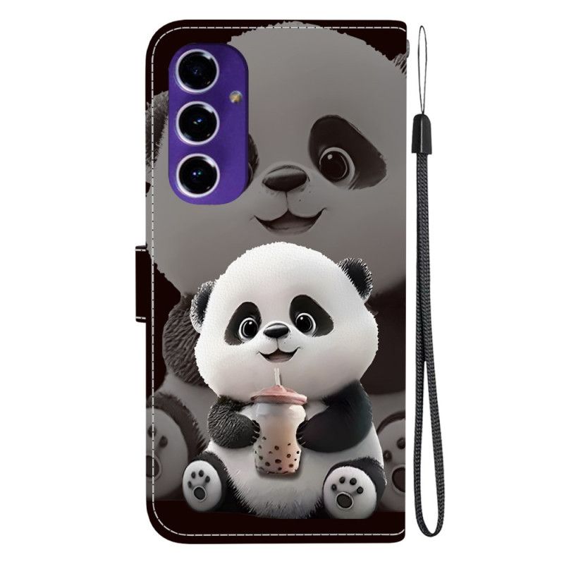 Kožený Kryt Samsung Galaxy A17 4g / 5g Čajová Panda