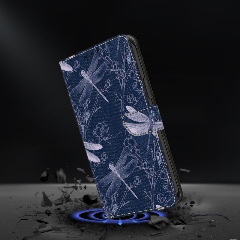 Kožený Kryt Samsung Galaxy A17 4g / 5g Vzor Vážek