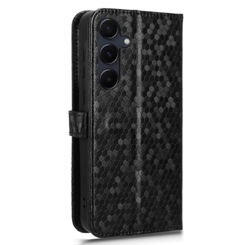 Kožený Kryt Samsung Galaxy A55 5g Lesklý Tečkovaný Pásek