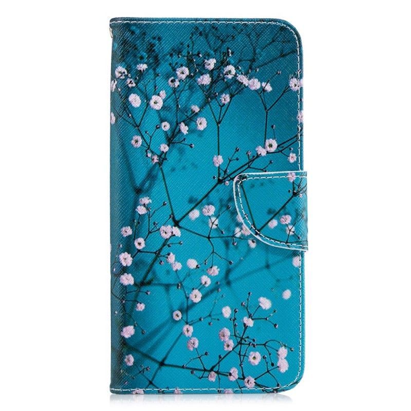 Kožený Kryt Samsung Galaxy A7 Kvetoucí Strom