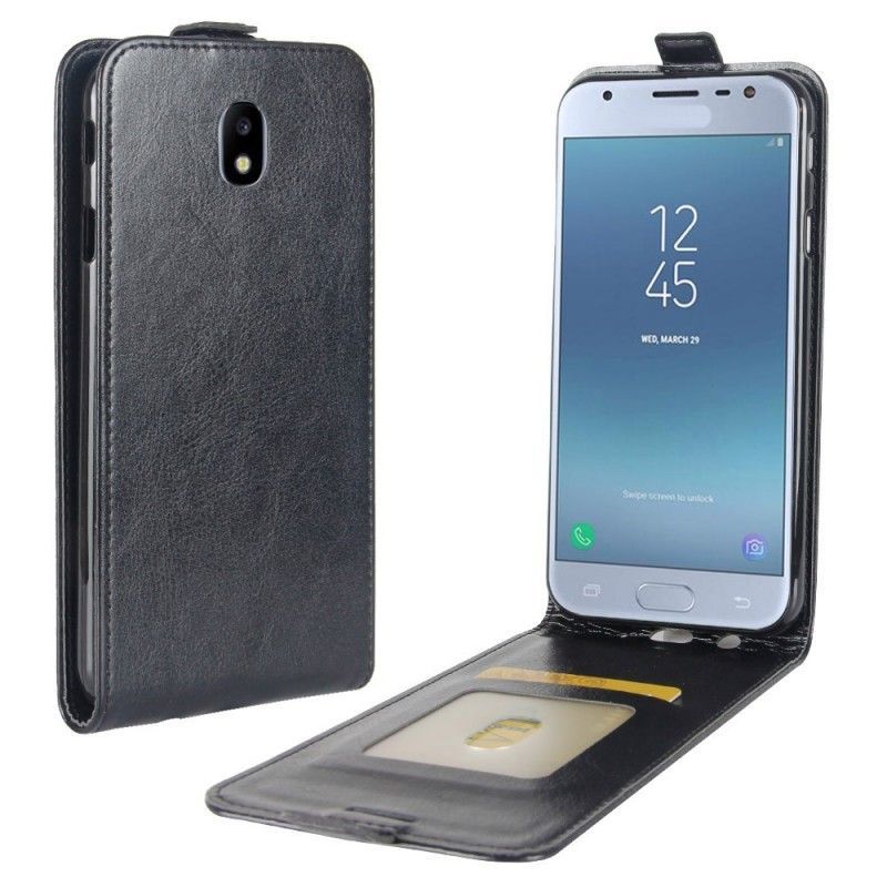 Kožený Kryt Samsung Galaxy J3 2017 Efekt Skládací Kůže