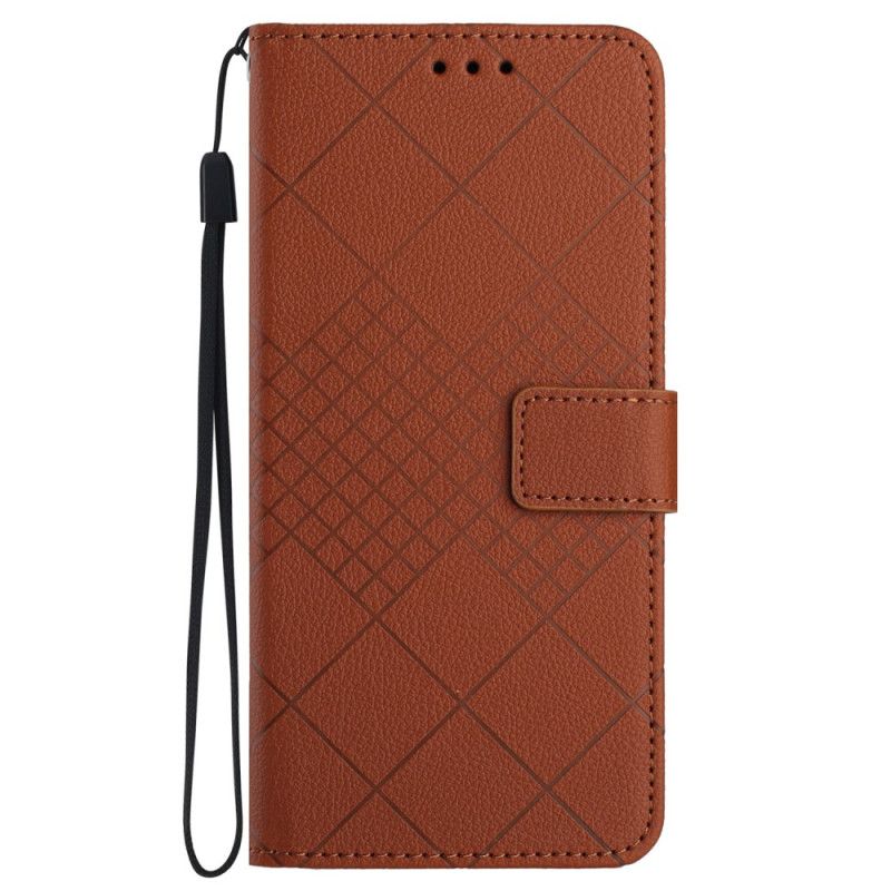 Kožený Kryt Samsung Galaxy M55 5g Textura Diamantu Litchi