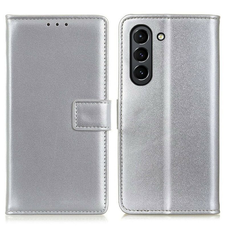Kožený Kryt Samsung Galaxy S21 Fe Jednoduchá Imitace Kůže