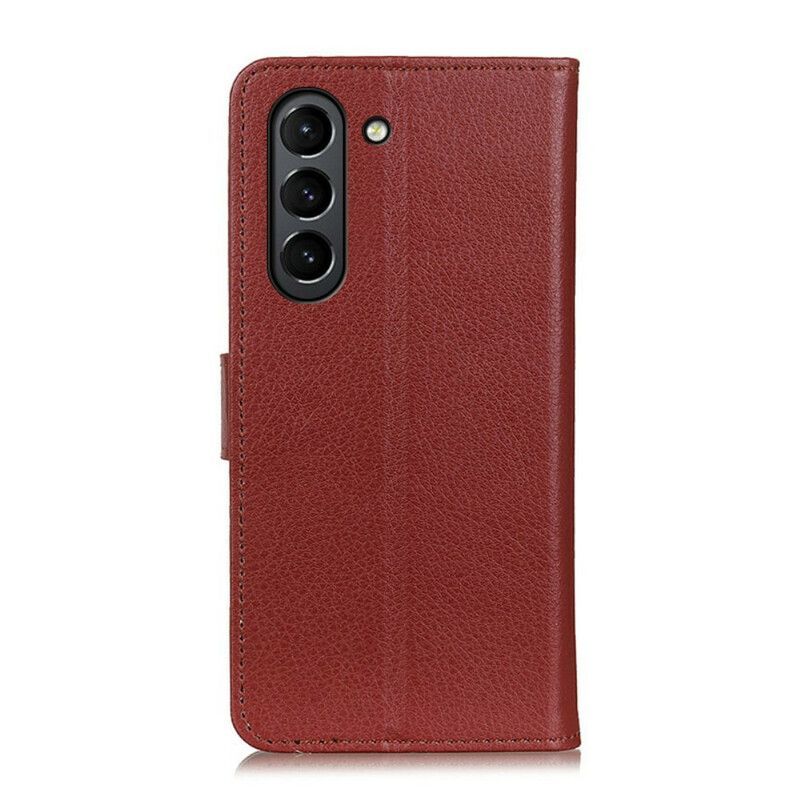 Kožený Kryt Samsung Galaxy S21 Fe Tradiční Imitace Kůže