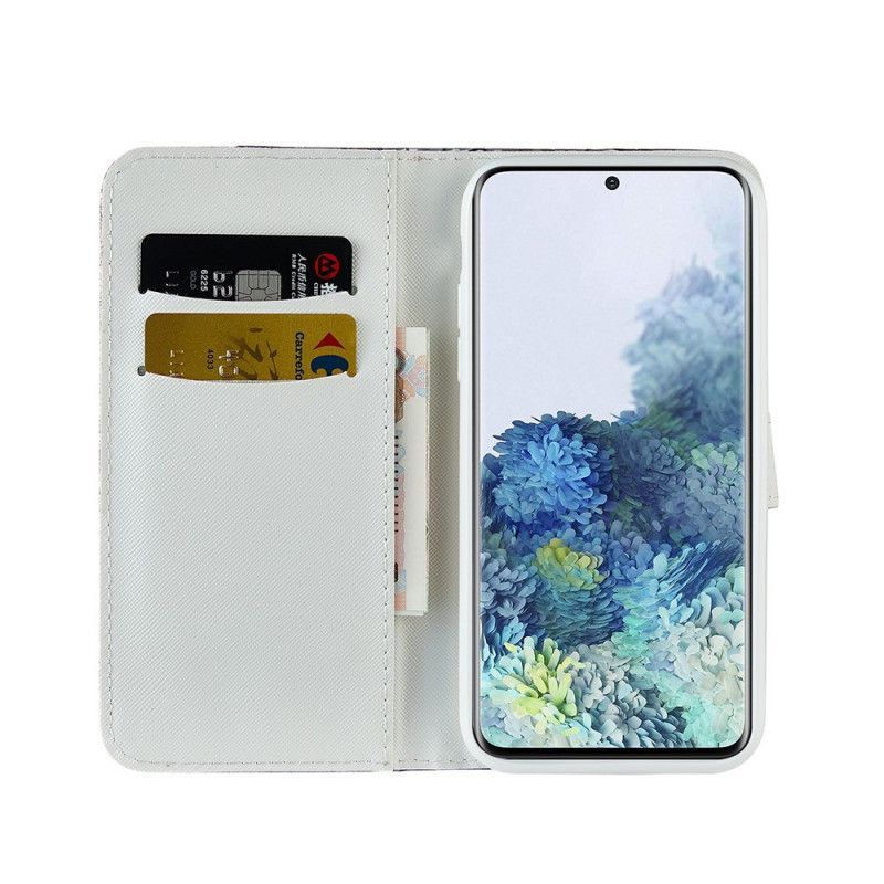Kožený Kryt Samsung Galaxy S21 Plus 5g Kroko Diamanty