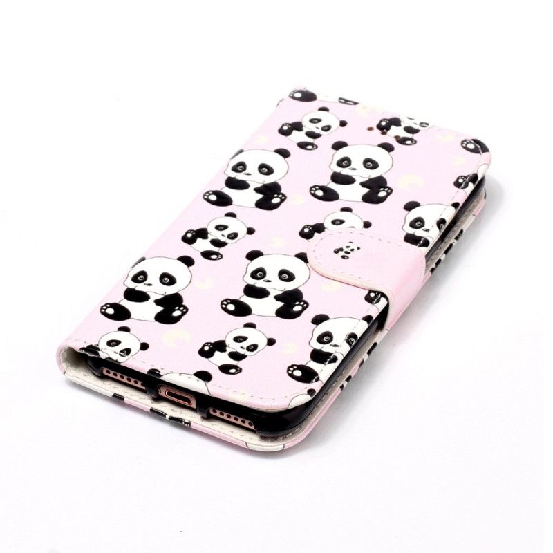 Kožený Kryt Samsung Galaxy S24 5g Panda Vzor S Popruhem
