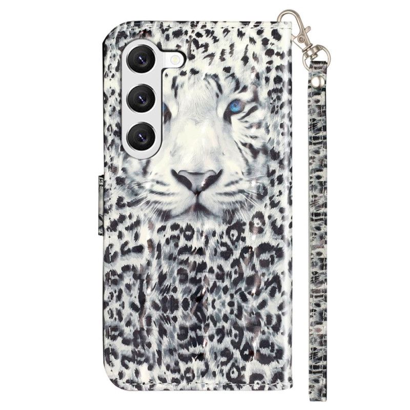 Kožený Kryt Samsung Galaxy S24 Plus 5g Leopardí Popruh