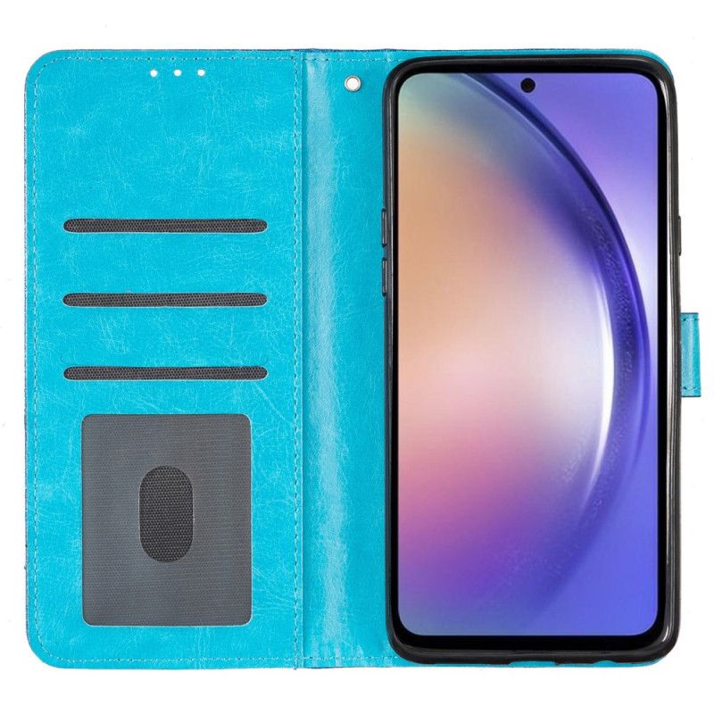 Kožený Kryt Samsung Galaxy S24 Plus 5g Páskové Flitry