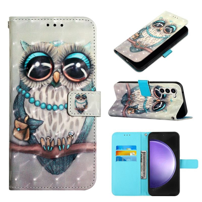 Kožený Kryt Samsung Galaxy S24 Plus 5g Slečna Sova