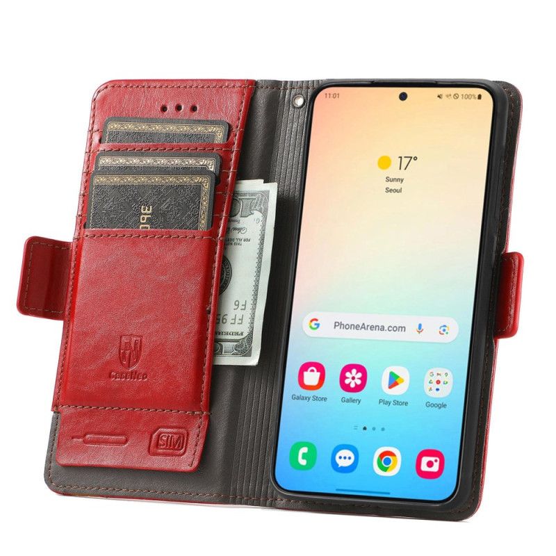 Kožený Kryt Samsung Galaxy S24 Plus 5g Technologie Blokování Rfid Caseneo