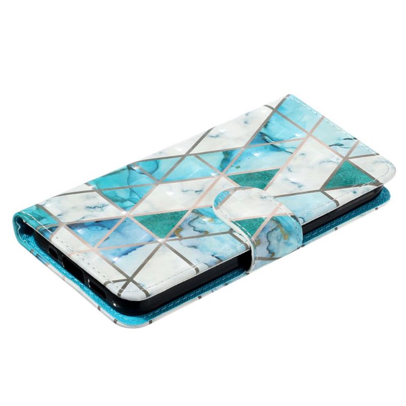 Kožený Kryt Samsung Galaxy S24 Plus 5g Zelený Mramor S Popruhem
