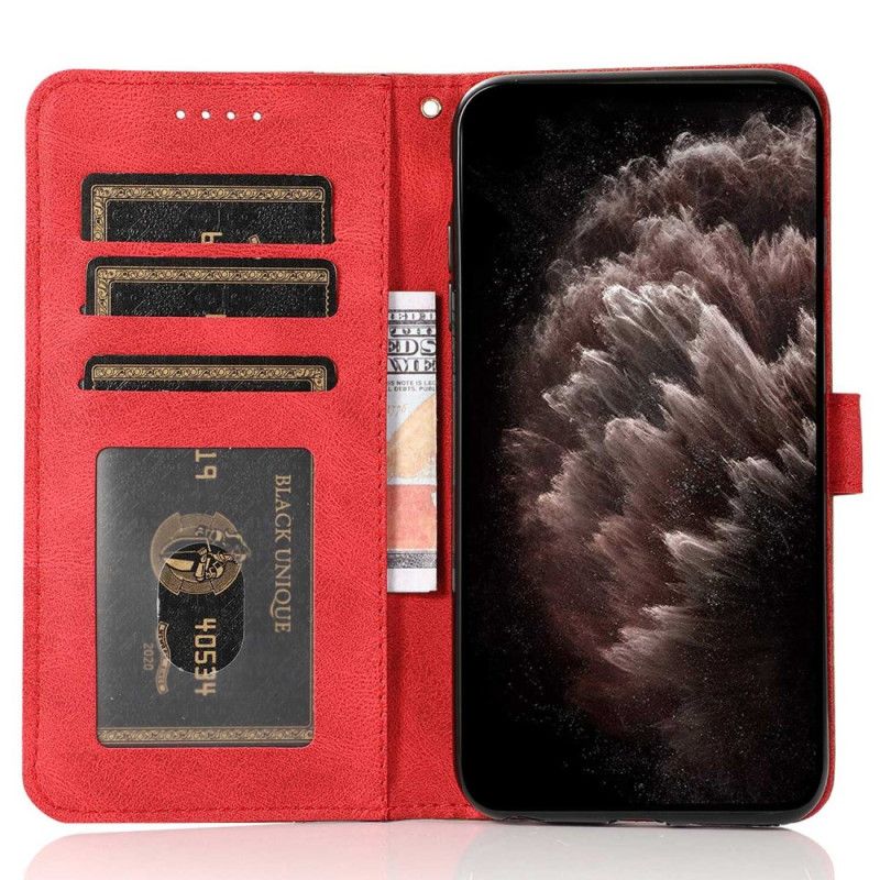 Kožený Kryt Samsung Galaxy S24 Ultra 5g Dvoubarevný S Popruhem