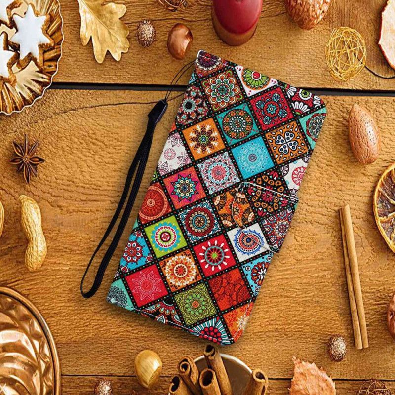 Kožený Kryt Samsung Galaxy S24 Ultra 5g Etnický Styl S Popruhem