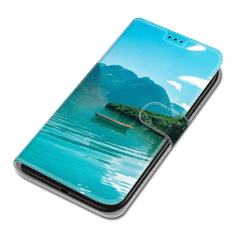 Kožený Kryt Samsung Galaxy S24 Ultra 5g Loď Na Laně