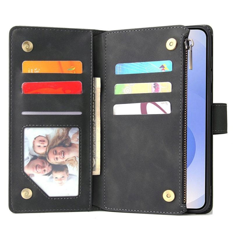 Kožený Kryt Samsung Galaxy S25 5g Edge Peněženka S Efektem Semiše