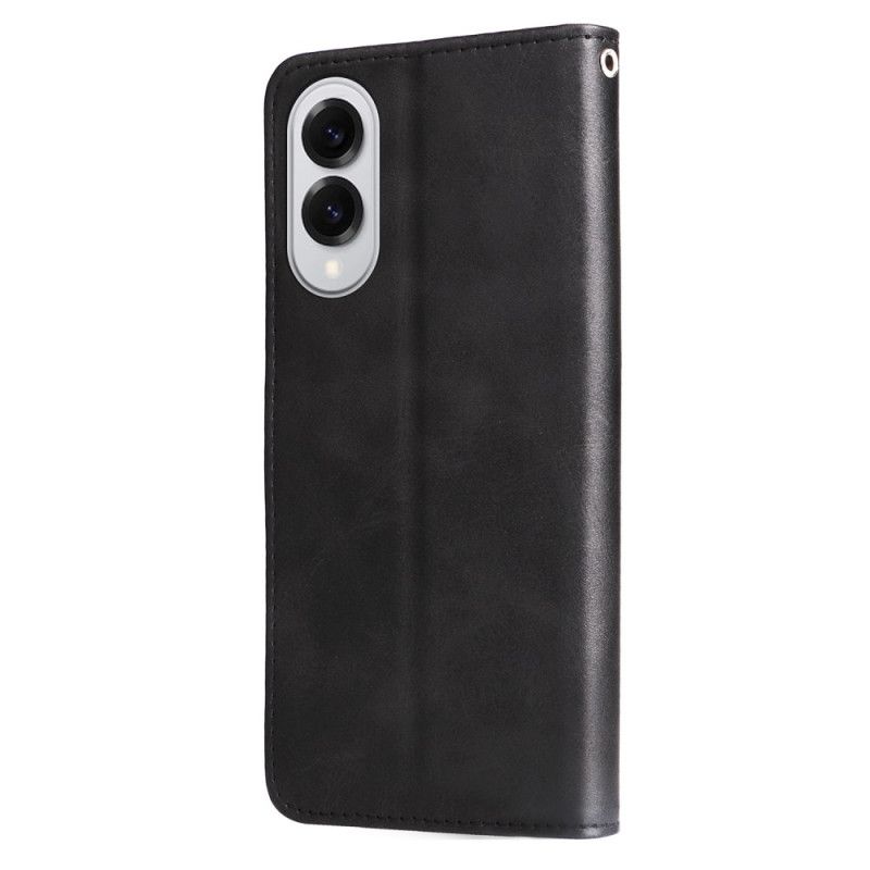 Kožený Kryt Samsung Galaxy S25 5g Edge Pouzdro Na Zip