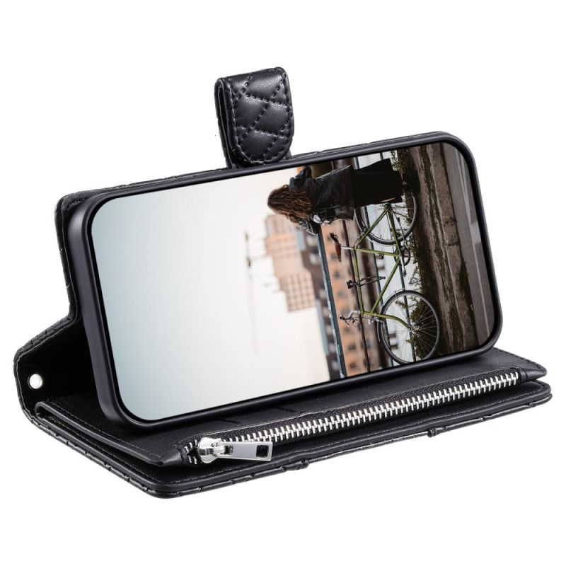 Kožený Kryt Samsung Galaxy S25 5g Edge Prošívaná Peněženka