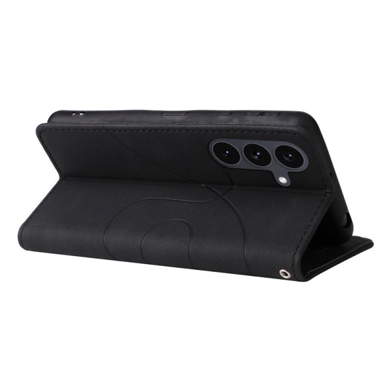 Kožený Kryt Samsung Galaxy S25 Fe Dvoubarevné Vlnění