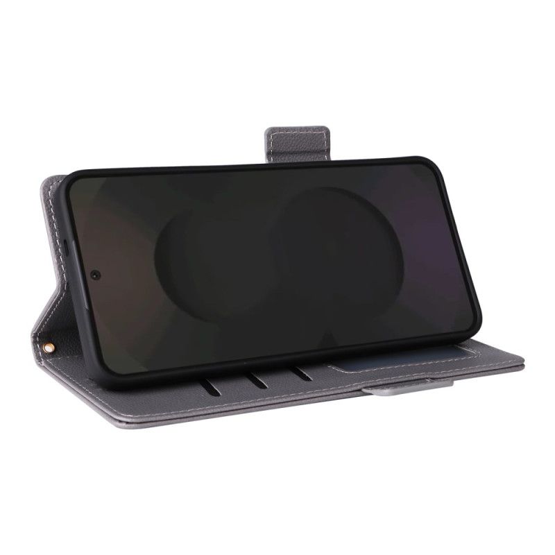 Kožený Kryt Samsung Galaxy S25 Fe Klasická Peněženka S Páskem