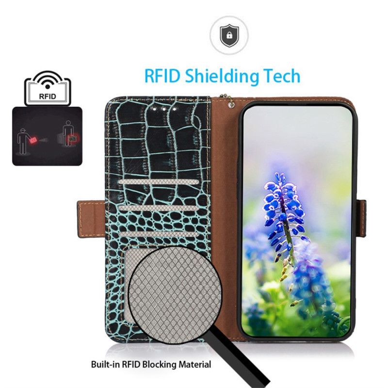 Kožený Kryt Samsung Galaxy S25 Fe Krokodýlí Styl