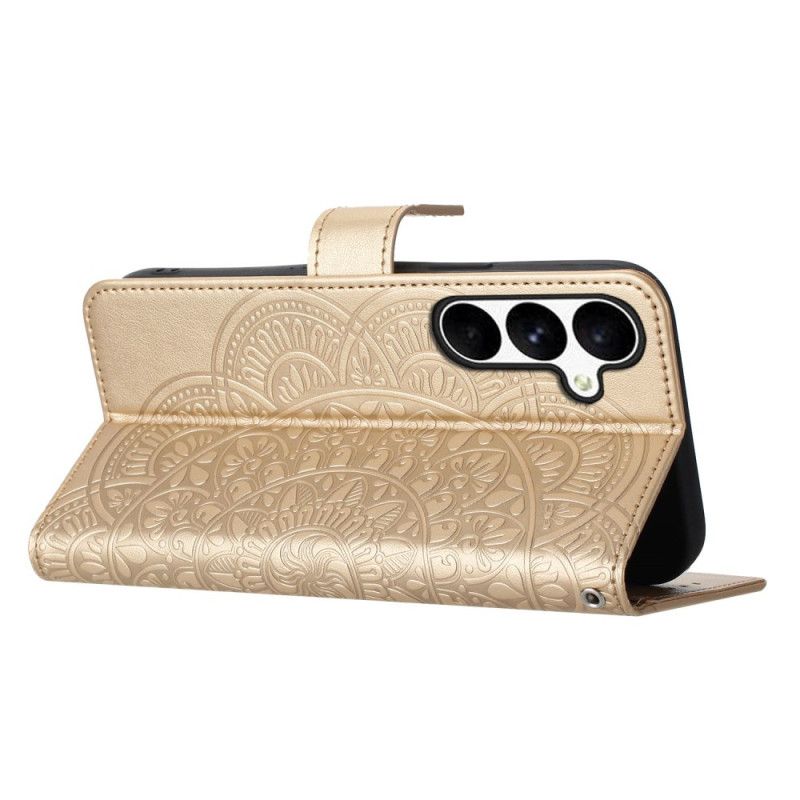 Kožený Kryt Samsung Galaxy S25 Fe Potisk Mandaly