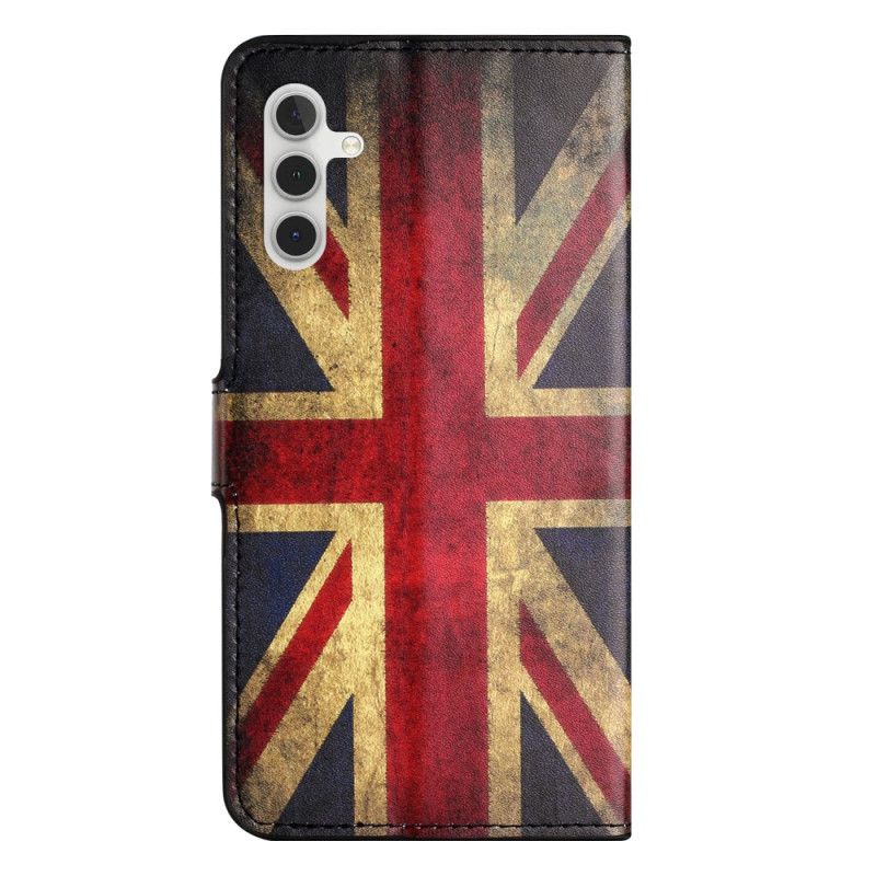 Kožený Kryt Samsung Galaxy S25 Fe Vintage Britská Vlajka