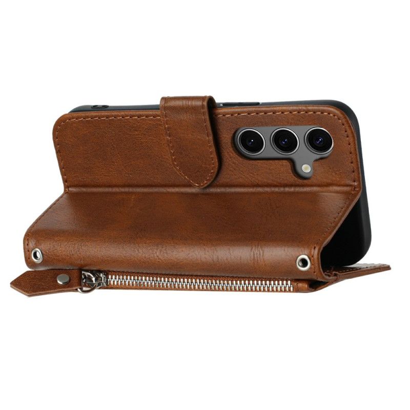 Kožený Kryt Samsung Galaxy S25 Fe Vintage Peněženka