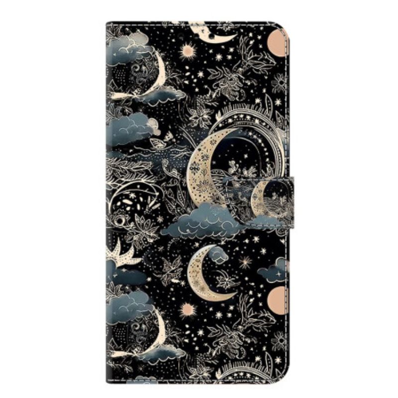 Kožený Kryt Samsung Galaxy S25 Plus 5g Lunární Vzor