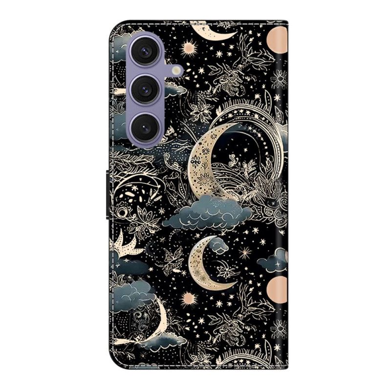 Kožený Kryt Samsung Galaxy S25 Plus 5g Lunární Vzor